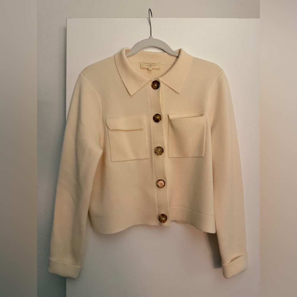 Sezane Ecru Betty Sweater